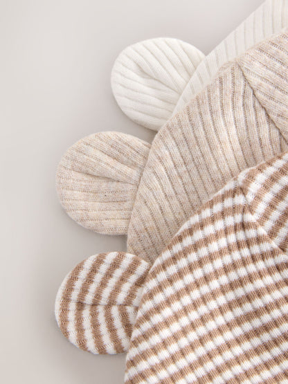 Neutral Milk Club Baby Beanies 3 Pack (0-12mths) - Size 44cm (5lb)