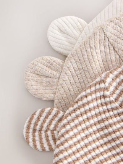 Neutral Milk Club Baby Beanies 3 Pack (0-12mths) - Size 44cm (5lb)