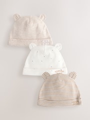 Neutral Milk Club Baby Beanies 3 Pack (0-12mths) - Size 44cm (5lb)