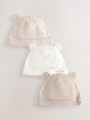 Neutral Milk Club Baby Beanies 3 Pack (0-12mths) - Size 44cm (5lb)
