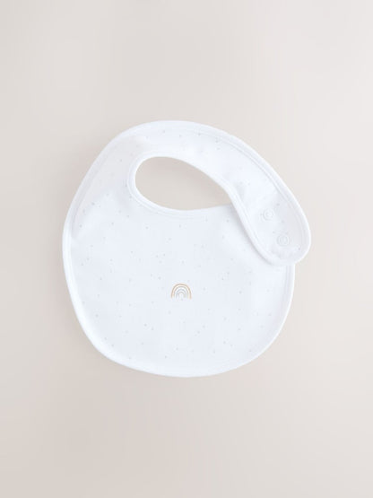 White Baby Bib 5 Pack