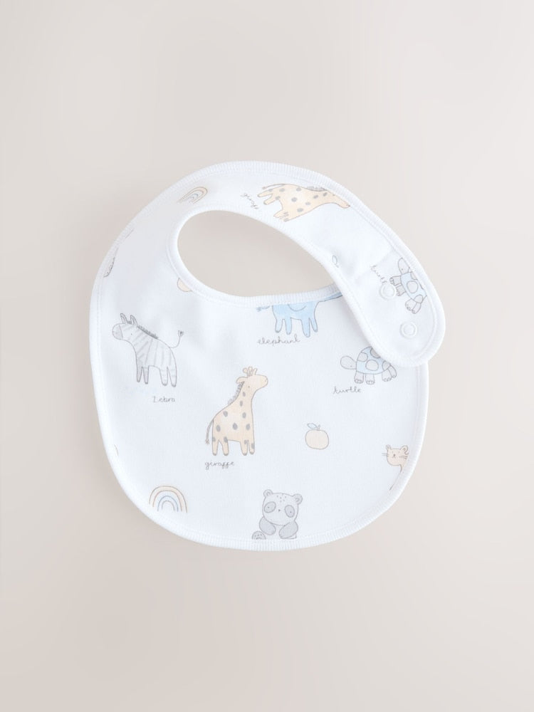 White Baby Bib 5 Pack