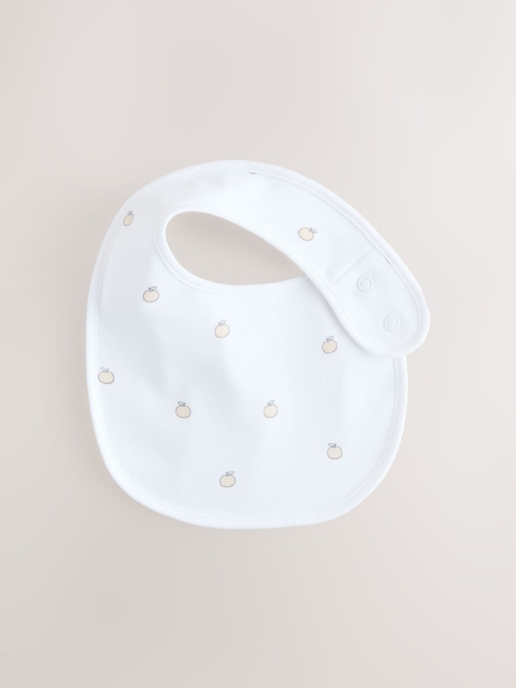 White Baby Bib 5 Pack