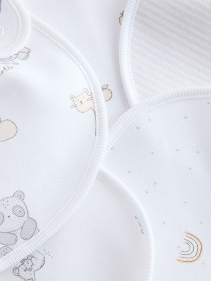 White Baby Bib 5 Pack