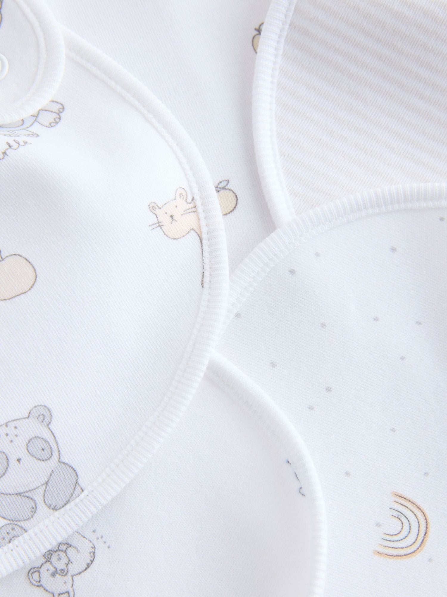 White Baby Bib 5 Pack - Size One