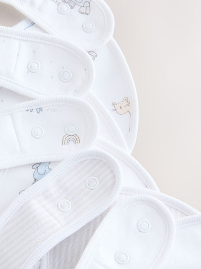 White Baby Bib 5 Pack