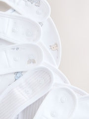 White Baby Bib 5 Pack - Size One
