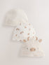 Neutral Hamish Baby Beanies 3 Pack (0-12mths) - Up To 3 Months (50 - 62cm)