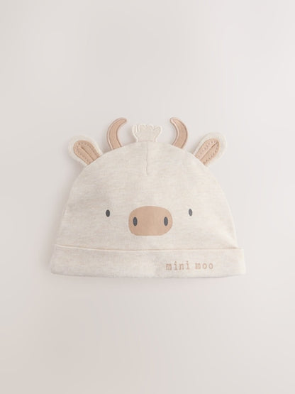 Neutral Hamish Baby Beanies 3 Pack (0-12mths) - Size 44cm (5lb)