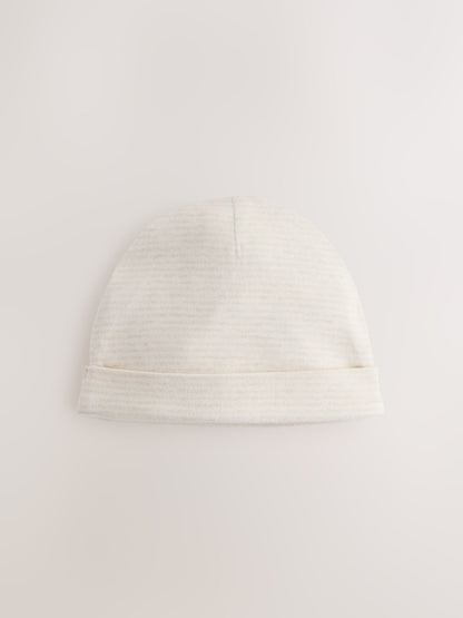 Neutral Hamish Baby Beanies 3 Pack (0-12mths) - Size 44cm (5lb)