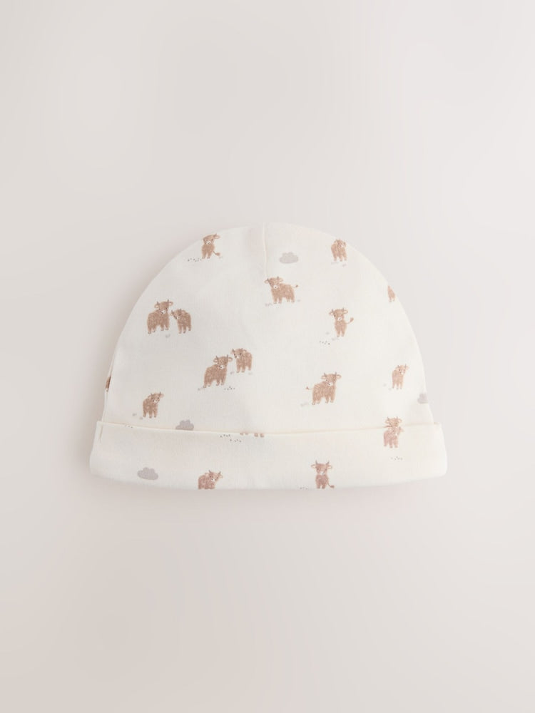 Neutral Hamish Baby Beanies 3 Pack (0-12mths)