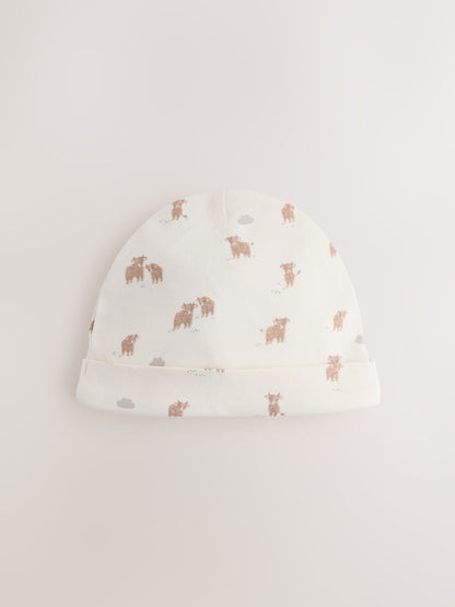 Neutral Hamish Baby Beanies 3 Pack (0-12mths)