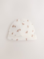 Neutral Hamish Baby Beanies 3 Pack (0-12mths) - Size 44cm (5lb)