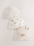 Neutral Hamish Baby Beanies 3 Pack (0-12mths) - Size 44cm (5lb) - Default 1