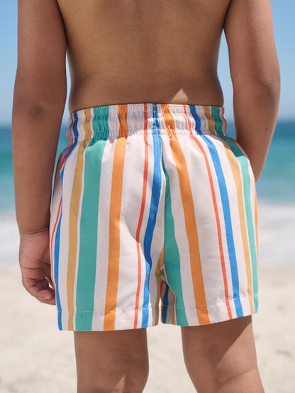 Multi Stripe Printed Swim Shorts (3mths-7yrs) - Size 3-6 Months (62-68cm)