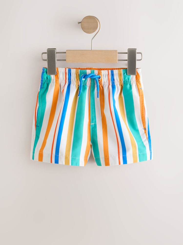 Multi Stripe Printed Swim Shorts (3mths-7yrs)