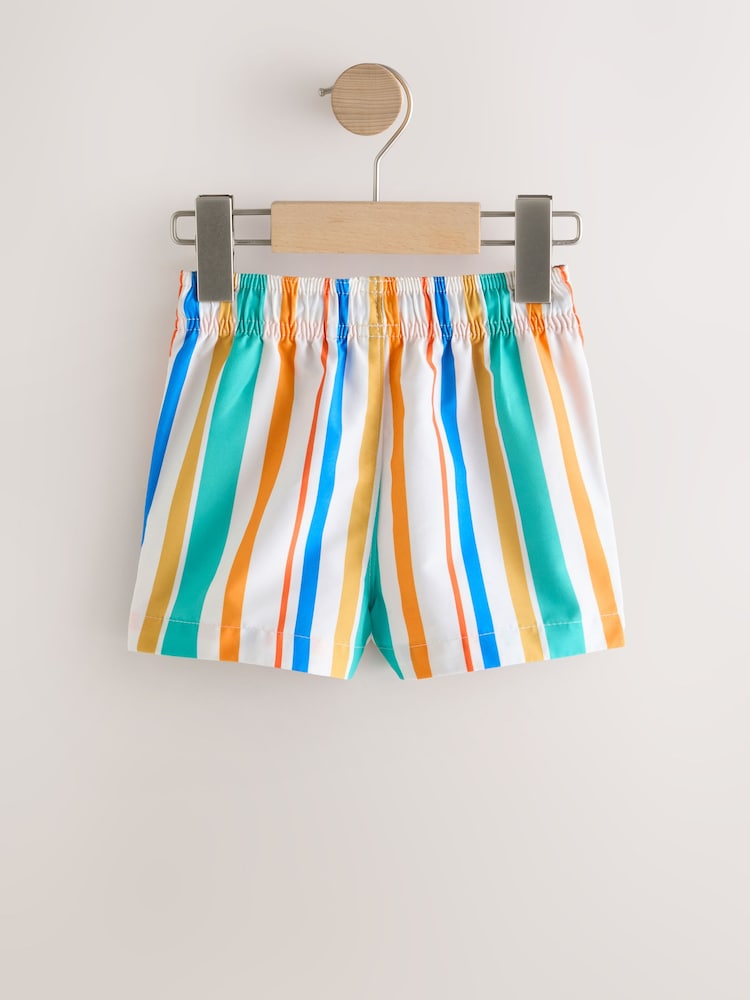 Multi Stripe Printed Swim Shorts (3mths-7yrs)