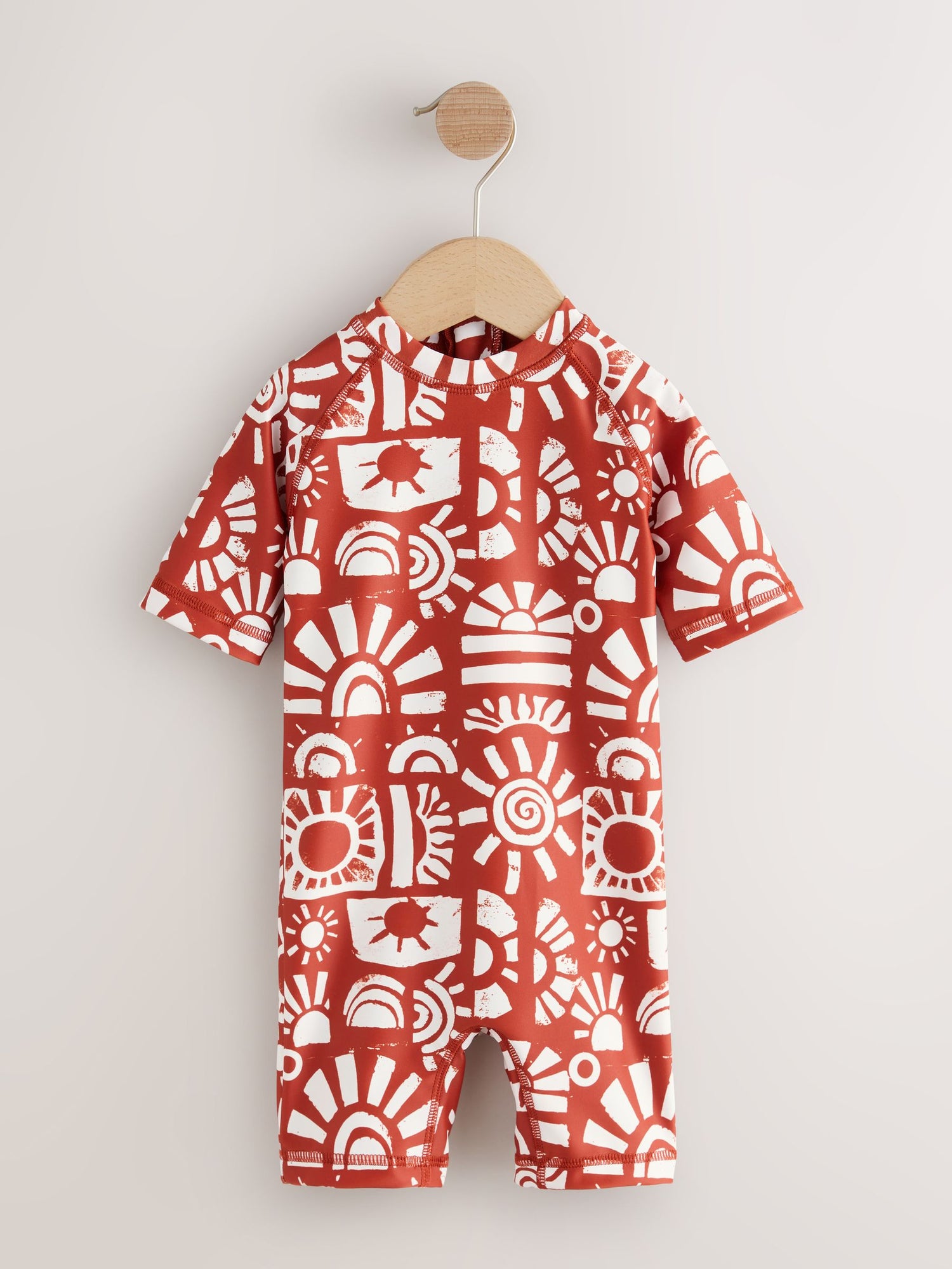 Brown Aztec Sunsafe All-In-One Swimsuit (3mths-7yrs) - Size 3-6 Months (62-68cm)