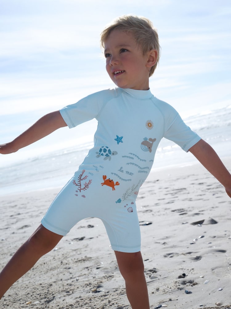 Blue Sealife Sunsafe All-In-One Swimsuit (3mths-7yrs)
