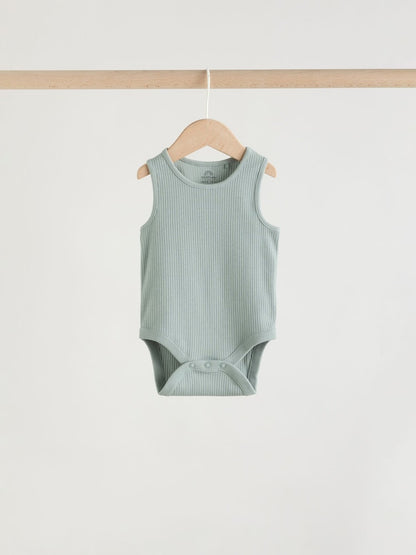 Blue Vest Baby Bodysuits 5 Pack