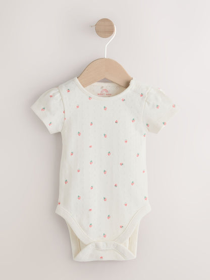 Denim Pinafore Baby Short Sleeve Bodysuit 2 Piece Set (0mths-2yrs)