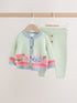 Sage Green Crochet Animal Knitted Cardigan and Legging Baby Set (0mths-2yrs) - Sage Green Crochet Animal Knitted / 12-18 Months (80-86cm)