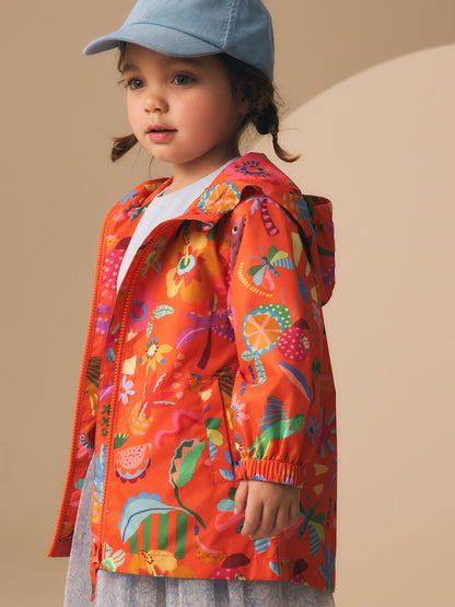 Orange Character Shower Resistant Printed Raincoat (3mths-7yrs) - Size 6-9 Months (68-74cm) - Orange Character