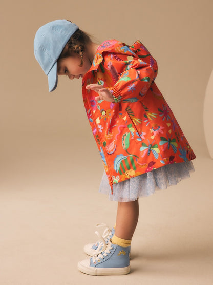 Orange Character Shower Resistant Printed Raincoat (3mths-7yrs) - Size 6-9 Months (68-74cm)