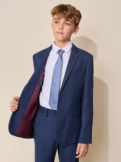 Navy Check Suit Jacket (12mths-16yrs)