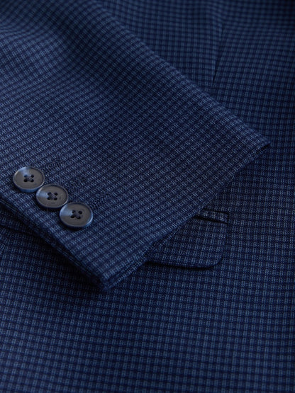 Navy Check Suit Jacket (12mths-16yrs)