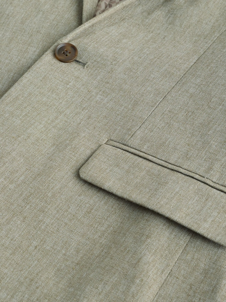 Khaki Green Linen Blend Suit Jacket (3-16yrs)