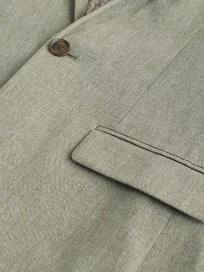 Khaki Green Linen Blend Suit Jacket (3-16yrs)