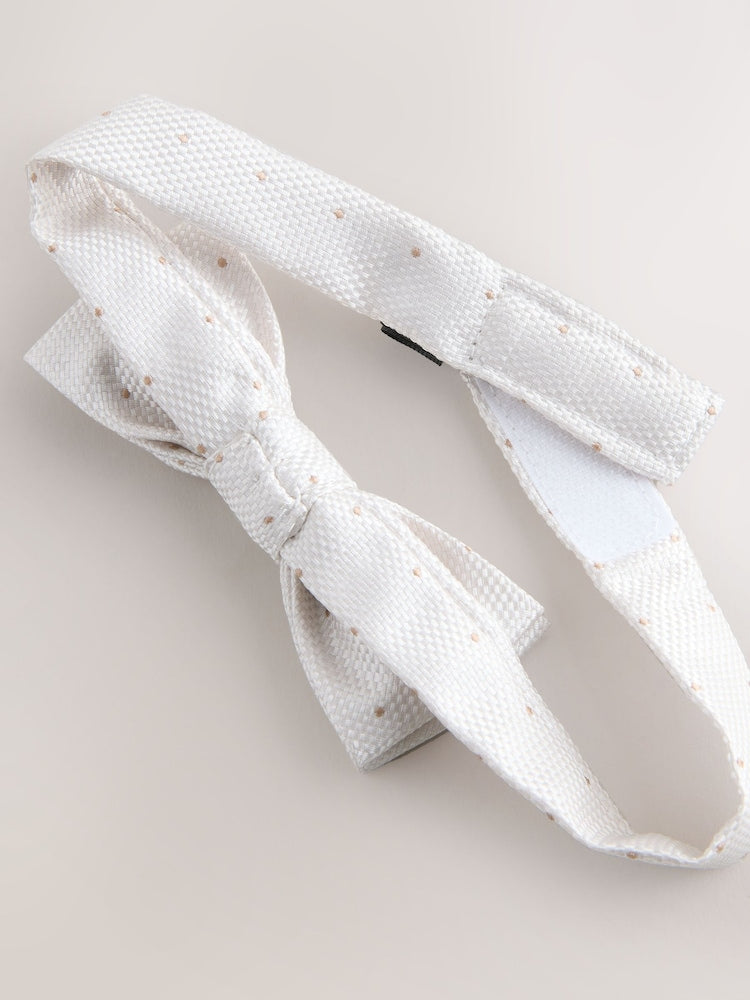 Neutral Polka Dot Bow Tie (3-16yrs)
