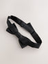 Black Glitter Bow Tie (3-16yrs) - 6 - 9 Years (116 - 134cm)