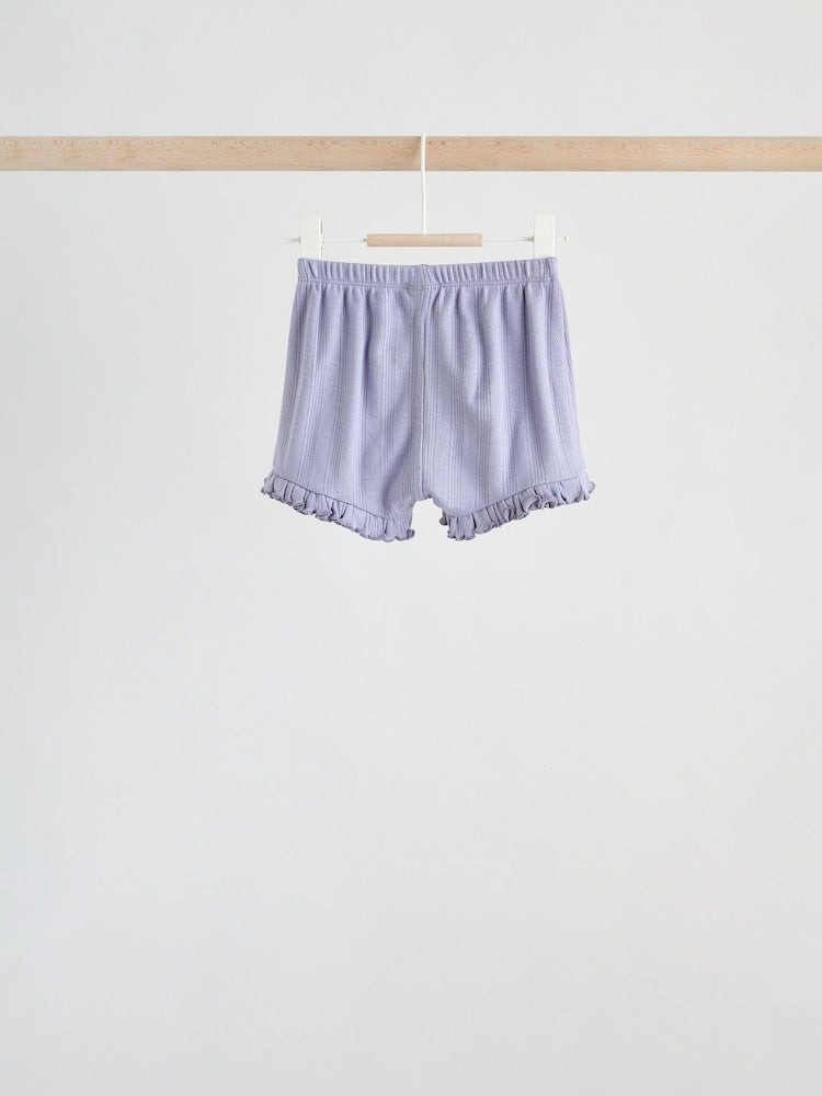 Purple Floral Short Sleeve Top and Shorts Baby Set 6 Piece (0mths-2yrs) - Size Up to 1 Month (56cm)