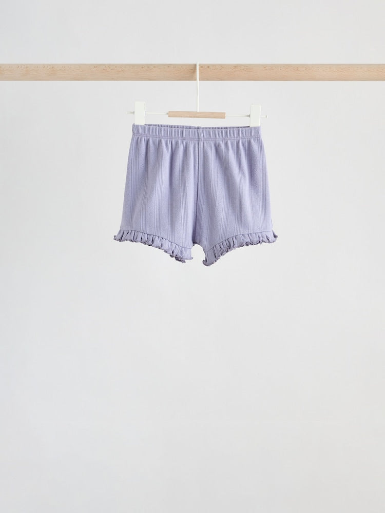 Purple Floral Short Sleeve Top and Shorts Baby Set 6 Piece (0mths-2yrs) - Size Up to 1 Month (56cm)