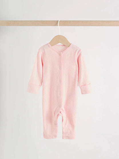 Pink Baby Sleepsuit 3 Pack (0mths-3yrs)