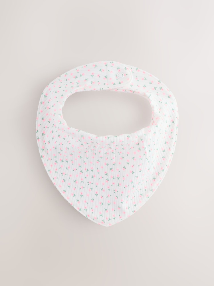 Fluro Pink Baby Dribble Bibs 5 Pack
