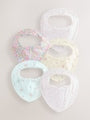 Fluro Pink Baby Dribble Bibs 5 Pack - Size One