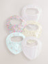 Fluro Pink Baby Dribble Bibs 5 Pack - Up to 1 Month (50-56cm)
