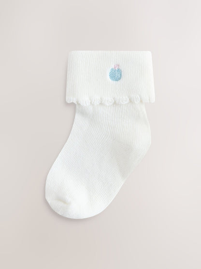 Pink/Blue Baby Socks 5 Pack - Size 50cm (First Size)