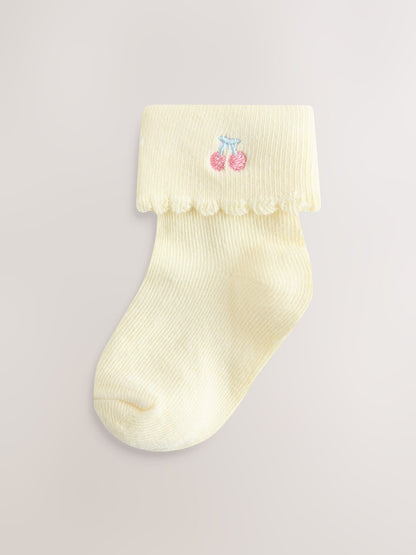 Pink/Blue Baby Socks 5 Pack - Size 50cm (First Size)