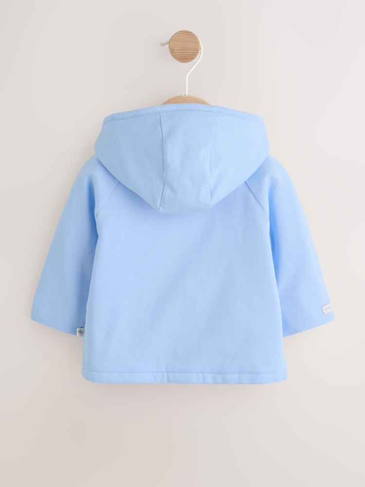 Blue Jersey Hooded Baby Jacket (0mths-2yrs)