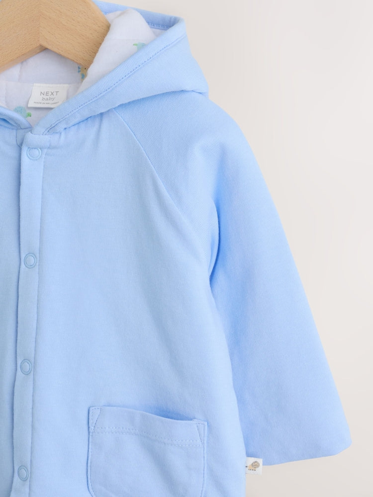 Blue Jersey Hooded Baby Jacket (0mths-2yrs)
