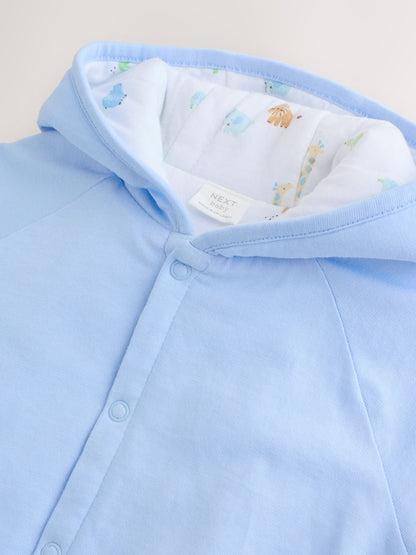 Blue Jersey Hooded Baby Jacket (0mths-2yrs)