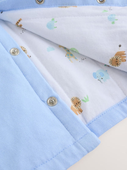 Blue Jersey Hooded Baby Jacket (0mths-2yrs)