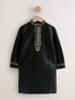 Black Embroidered Kurta Shirt (3mths-16yrs) (3mths-16yrs)