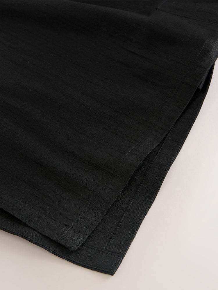 Black Embroidered Kurta Shirt (3mths-16yrs) (3mths-16yrs)