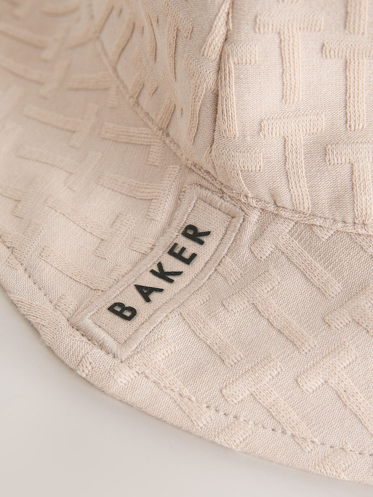 Baker by Ted Baker Textured Romper and Hat Set - Size Newborn