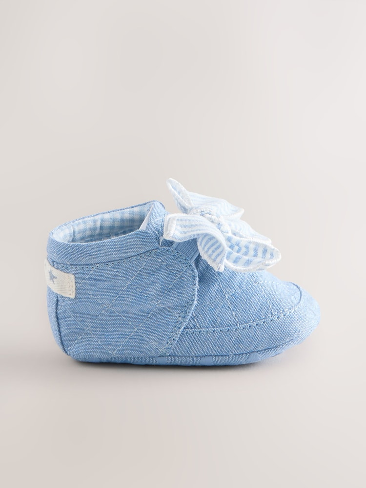 Blue Baby Floral Print Boots (0-18mths) - Size Up To 3 Months (50 - 62cm)